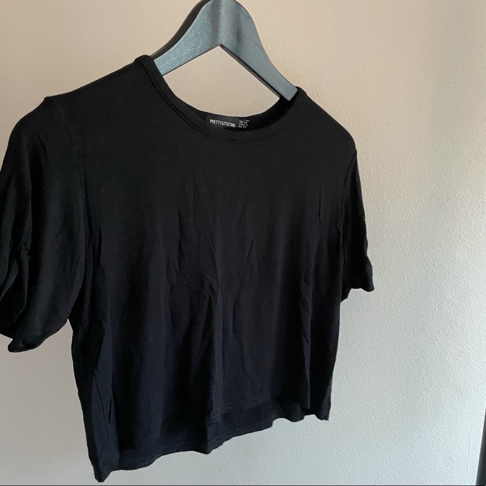 PLT crop basic short sleeve t shirt